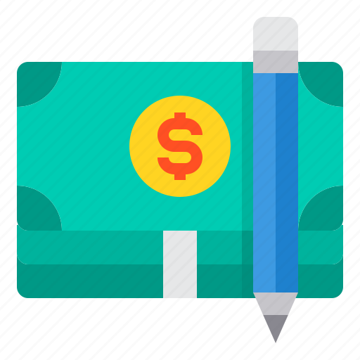 Cash, finance, money, pencil, profit icon - Download on Iconfinder