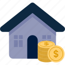 house, coins, asset, estate, home, rent, property, building, real estate