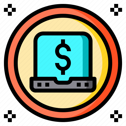 Dollar, laptop, money, online, finance icon - Download on Iconfinder
