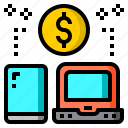 internet, laptop, money, online, shopping, tablet 