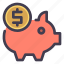 piggy, saving, money, coin, banking 