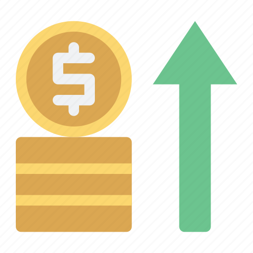 Money, coins, growth, up, new, high icon - Download on Iconfinder