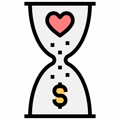 Work, life, balance, hourglass, money, health, time icon - Download on Iconfinder