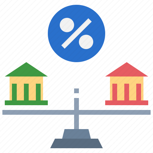 Bank, interest, compare, saving, return, advantage icon - Download on Iconfinder