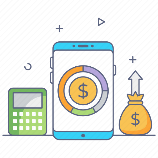 Budget spending, money spending, mobile money, mobile payment, ecommerce icon - Download on Iconfinder