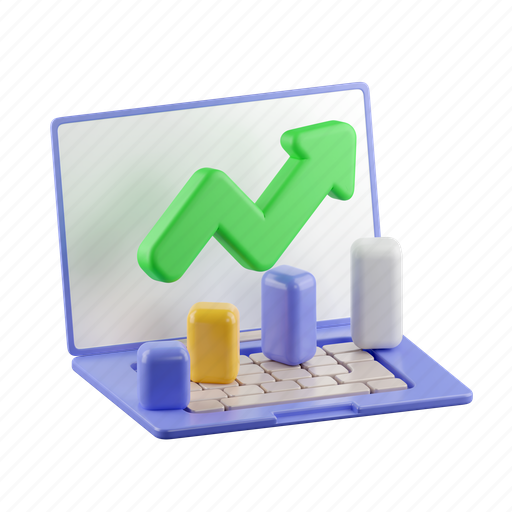 Chart, profit, business, graph, achievement, growth, up 3D illustration - Download on Iconfinder