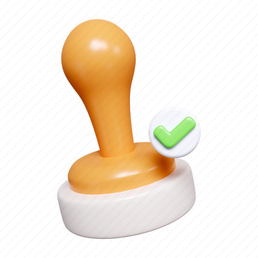Approval, approved, accept, seal, guarantee, agreement, stamp 3D illustration - Download on Iconfinder