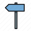 guide, post, sign, traffic