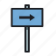 direction, right, sign, turn 