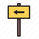 direction, left, sign, turn