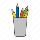 art, crayons, design, graphics, mug, pencils, publishing