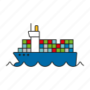 cargo, container, logistics, ship, shipping, transport, vessel