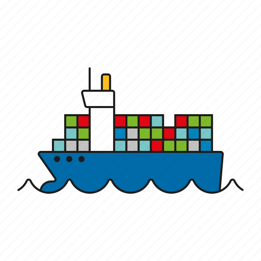 Cargo, container, logistics, ship, shipping, transport, vessel icon - Download on Iconfinder