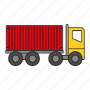 cargo, container, logistics, shipping, traffic, transport, truck