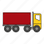 cargo, container, logistics, shipping, traffic, transport, truck 
