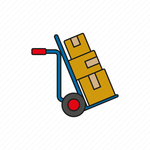 Cargo, delivery, hand truck, logistics, parcels, shipping, transport icon - Download on Iconfinder
