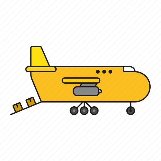 Aircraft, airplane, cargo, freight, logistics, shipping, transport icon - Download on Iconfinder