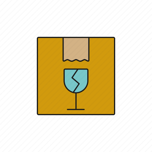 Breakable, cargo, glass, logistics, parcel, shipping, transport icon - Download on Iconfinder