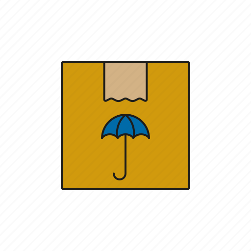 Cargo, keep dry, logistics, parcel, shipping, transport, umbrella icon - Download on Iconfinder