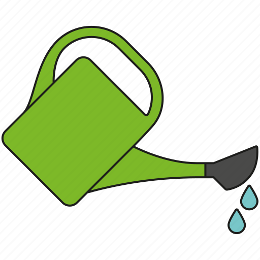 Equipment, garden, gardening, pouring, tool, water drops, watering can icon - Download on Iconfinder