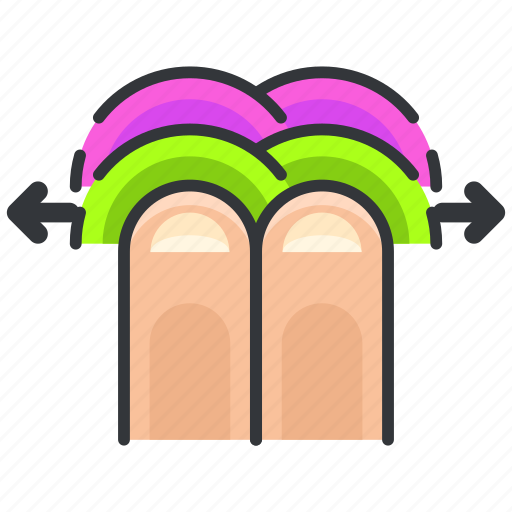 Finger, gesture, left, move, right, two icon - Download on Iconfinder