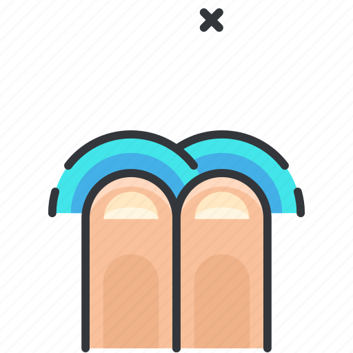Finger, gesture, once, tap, touch, two icon - Download on Iconfinder
