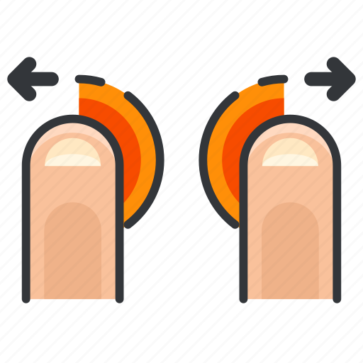 Arrows, finger, gestures, in, left, right, zoom icon - Download on Iconfinder
