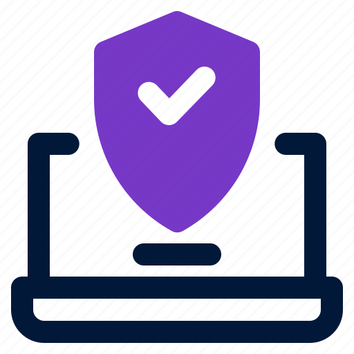 Secure, shield, laptop, safety, protection icon - Download on Iconfinder