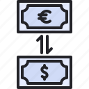 dollar, euro, money, exchange, currency