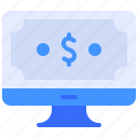 monitor, computer, money, finance, business