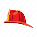 cartoon, fire, firefighter, fireman, helmet, protection, safety