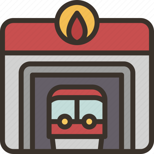 Fire, station, emergency, rescue, service icon - Download on Iconfinder