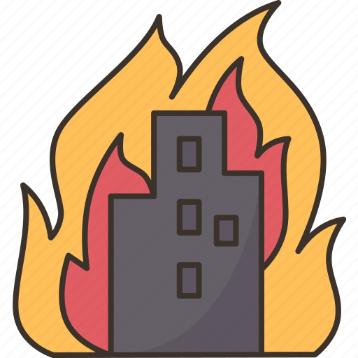 Burning, building, fire, emergency, blaze icon - Download on Iconfinder