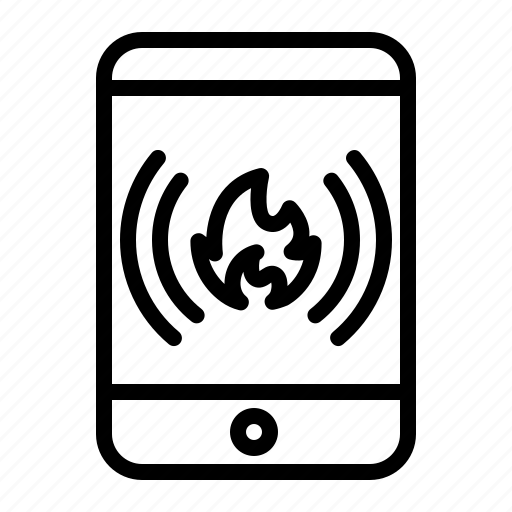 Application, fire, warning, alert, smartphone icon - Download on Iconfinder
