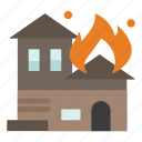 architecture, burning, fire, house