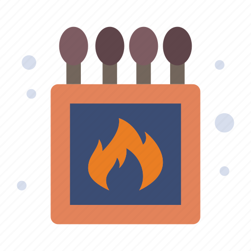 Box, camping, fire, match icon - Download on Iconfinder