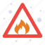 alert, fire, risk, sign 