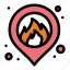 fire, location, map 