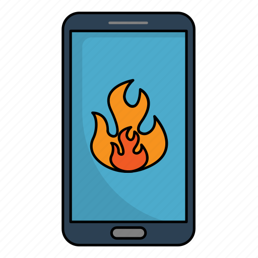 Firefighter, online, fire, samrtphone icon - Download on Iconfinder