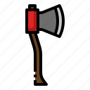axe, hatchet, weapon, chopping, woodcutter