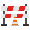 barrier, no, entry, road, blockade, traffic, accident