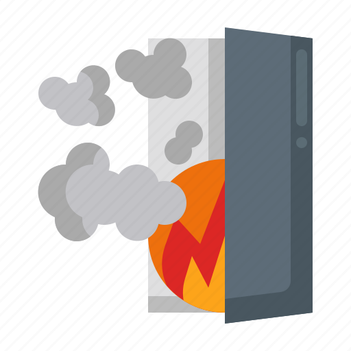 Burning, smoke, fire, door, emergency icon - Download on Iconfinder