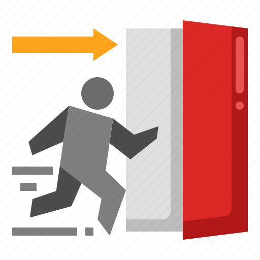 Emergency, exit, evacuation, fire, escape, safety icon - Download on Iconfinder