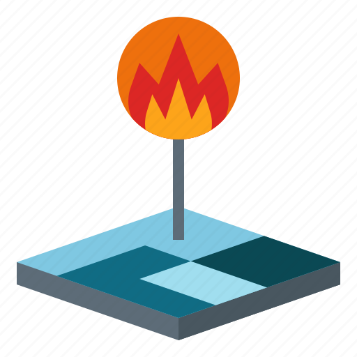 Location, firefighter, emergency, pin, route icon - Download on Iconfinder