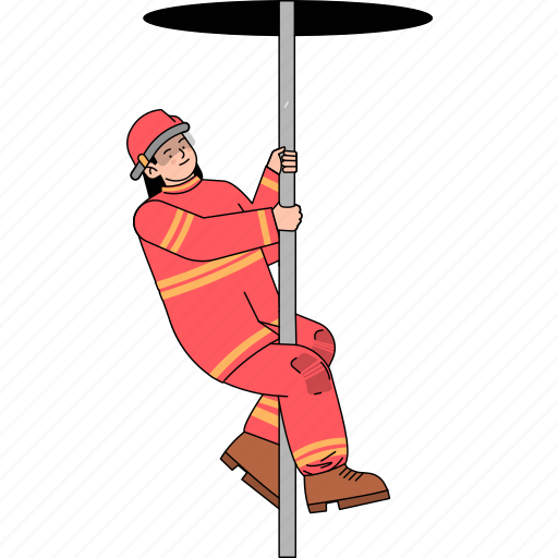 Firefighter, fireman, profession, fire, emergency, protection, fire station illustration - Download on Iconfinder