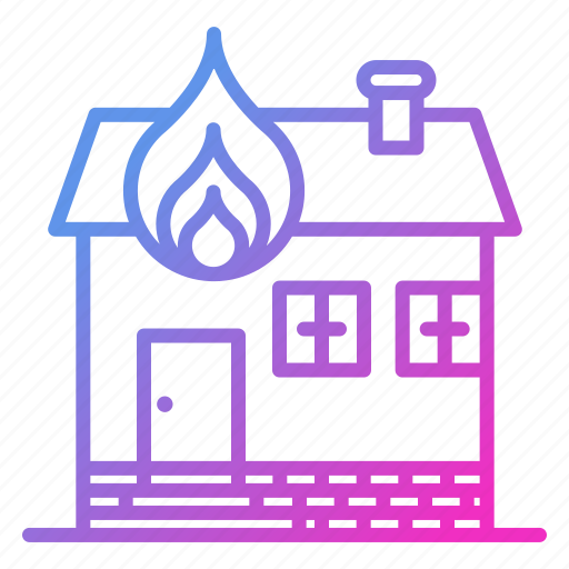 Building, fire, firefighter and fire department, house, property icon - Download on Iconfinder