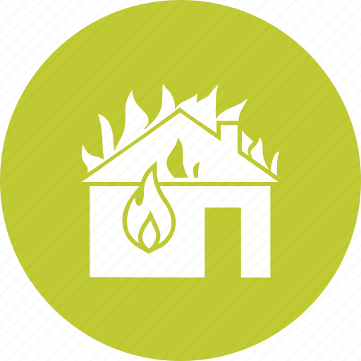 Burning, damage, fire, flame, heat, house, smoke icon - Download on Iconfinder