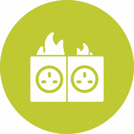 Burnt, circuit, electric, fire, house, short, socket icon - Download on Iconfinder