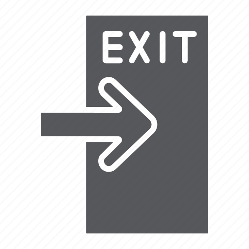 Arrow, door, emergency, evacuate, exit, output icon - Download on Iconfinder