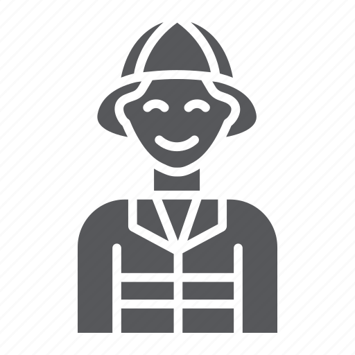 Fire, firefighter, fireman, man, person, profession, safety icon - Download on Iconfinder
